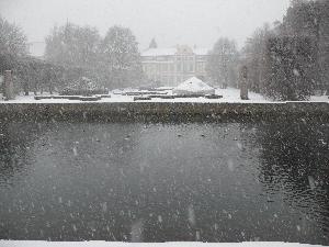 Gdańsk - staw u stóp Pałacu Opatów.