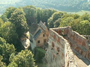 Zagórze Śląskie - Zamek Grodno, zamek wysoki