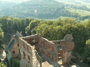 Zagórze Śląskie - Zamek Grodno, zamek wysoki