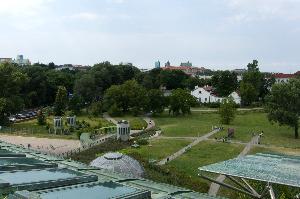 Warszawa - ogród na dachu Biblioteki Uniwersyteckiej