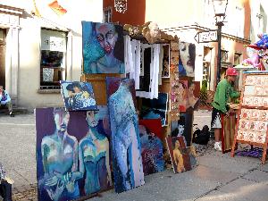 Jarmarczne stragany - Gdańsk.