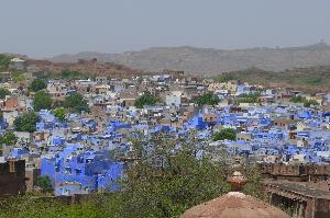 Widok na miasto z Twierdzy Mehrangarh w Jodhpur