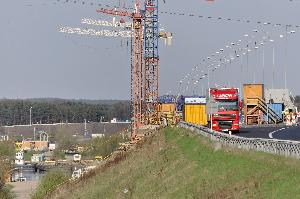 Toruń - budowa mostu autostradowego