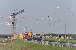 Toruń - budowa mostu autostradowego