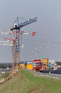 Toruń - budowa mostu autostradowego