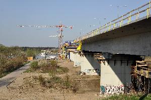 Toruń - budowa mostu autostradowego