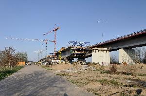 Toruń - budowa mostu autostradowego