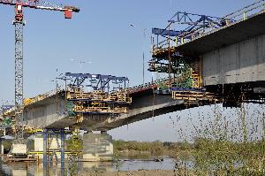 Toruń - budowa mostu autostradowego