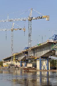 Toruń - budowa mostu autostradowego