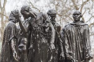 August Rodin - grupa rzeźbiarska Mieszczanie z Calais