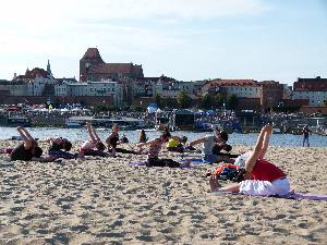 Festiwal Wisły 2019. Joga na łasze, czyli na środku Wisły - jedna z atrakcji Festiwalu